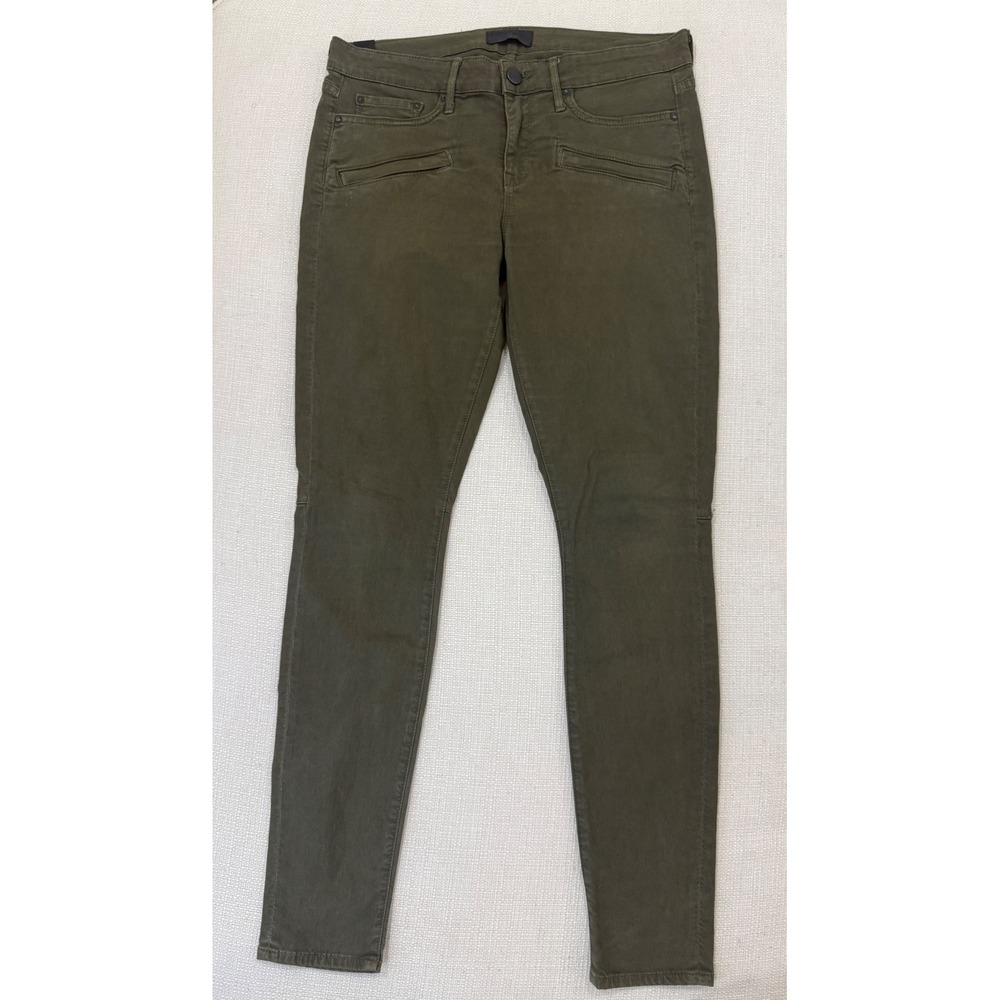 Vince Skinny Pants Mens 31 Olive Green Tencel Blend Stretch Excellent